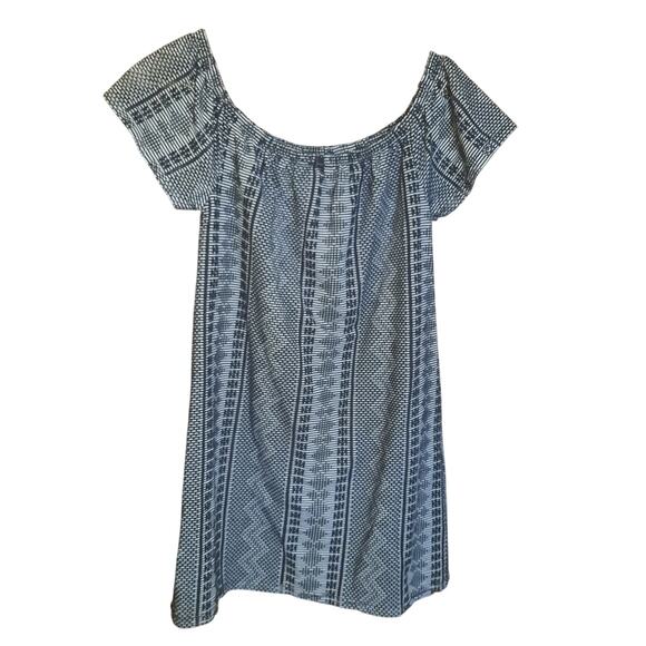 Miss Selfridge Petite Black & White Pattern Elasic Neckline Detail Size 4 NWT - Picture 2 of 8